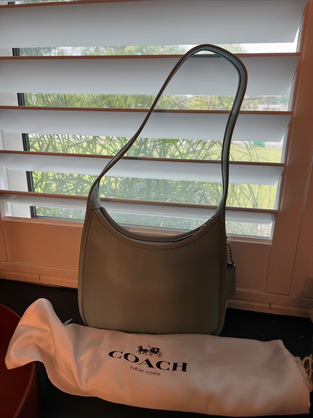 Coach Baby Blue Leather Hobo Shoulder Bag NWT